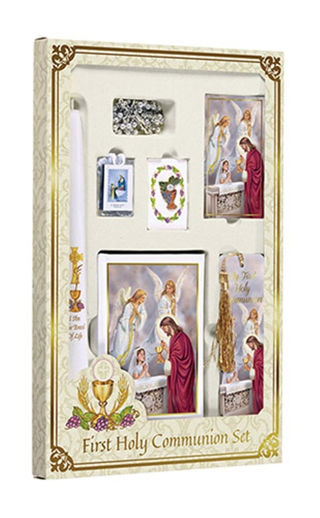 First Holy Communion مجموعة هدايا في علبة فاخرة من First Holy Communion Girls Blessed Sacrament My - Image 2